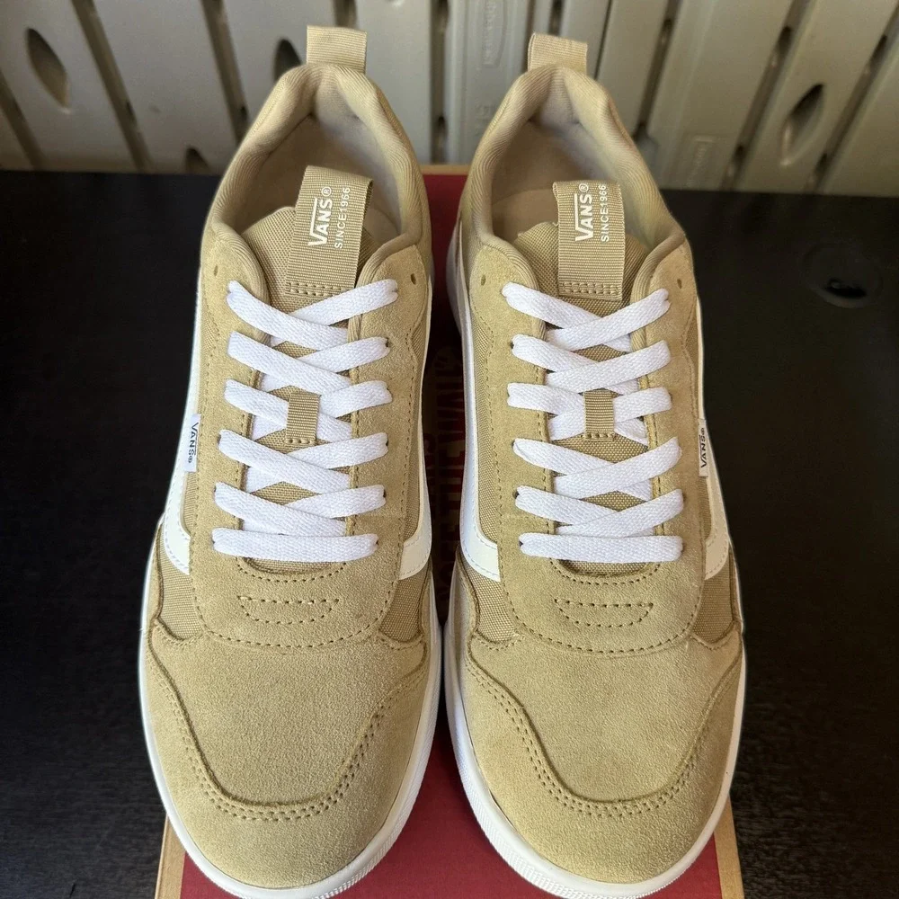 Vans Range EXP Men's Sneakers Shoes Tan Beige Suede Men's Size 12